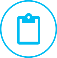 Clipboard symbol representing editable patient records