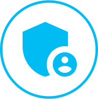 Shield symbol representing data protection for patients